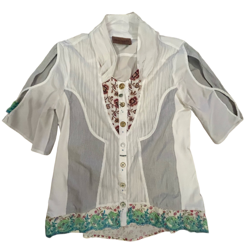 ELISA CAVALETTI WOMEN'S SHIRT BLOUSE Artsy, Boho, romantic Italian